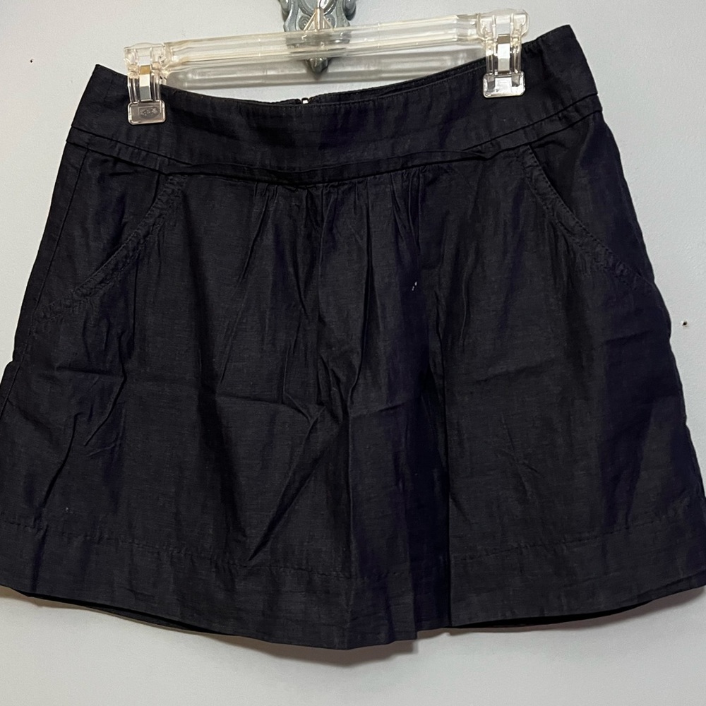 J Crew 2 cotton chambray skirt
